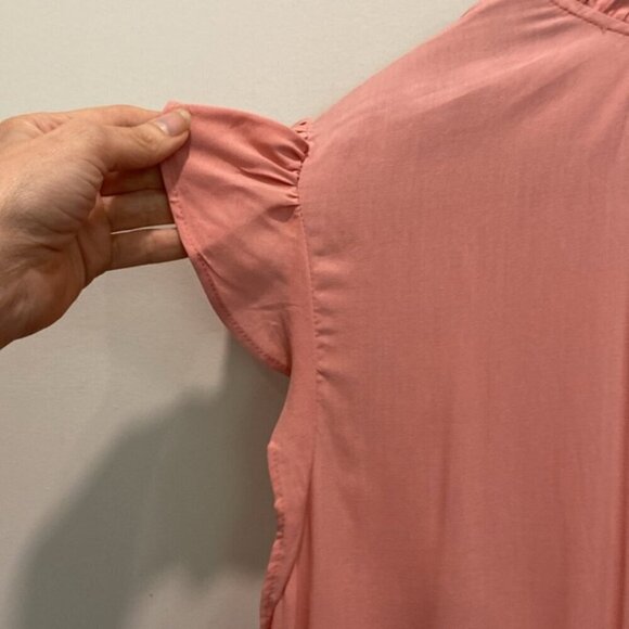 OLD NAVY Waist-Defined Crinkle-Chiffon Ruffle-Sleeve Dress  XXL tall - Picture 7 of 14